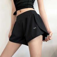 Yoga para mujer verano Fiess Biker entrenamiento correr pantalones cortos deportivos ropa deportiva de secado rápido con bolsillo - details 3