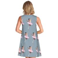 Vestido veraniego suelto personalizado H-Fine e Album S-Styles con estampado de bolsillo, vestido sin mangas para mujer para vacaciones en la playa - details 168
