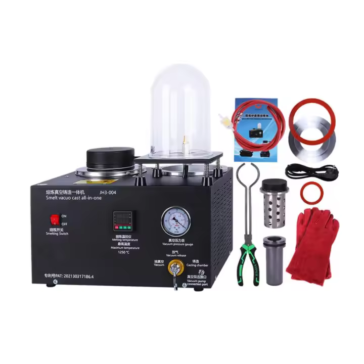 Máquina de Fundición de Vacío PHYHOO Refinación de Oro Plata Cobre con Crucible de Graphito - 1