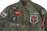 Chaqueta de vuelo de piloto de satén para hombre, cortavientos militar bordado a prueba de viento, primavera fina y verano - details 13