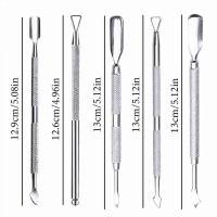 Kit de Manicura de Acero Inoxidable Profesional Tijeras, Pinzas, Removedor de Cutículas - details 3