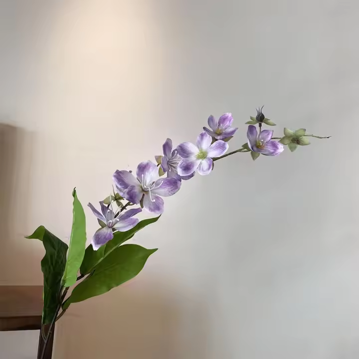 Adorno de flor de jazmín Artificial Multicolor, accesorios para fotos, accesorios de flores de simulación, suministros para fiestas de plantas colgantes de pared DIY - 1