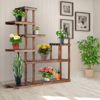 Plantas de Madera de 7 Niveles, Estante para Flores, Estante Escalera Multifuncional para Macetas, para Jardín, Terraza, Balcón, Interior y Exterior, 120 x 25 x 120 CM - details 7