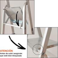 Plegable - 7 Peldaños en Aluminio - Escaleras Plegables Aluminio - Hecho en Europa - Portátil y Plegable - details 17