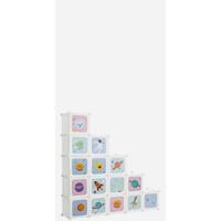 Estante Organizador Modular de 16 Cubos Plástico Rosa Ideal para Ropa, Zapatos, Juguetes - details 13
