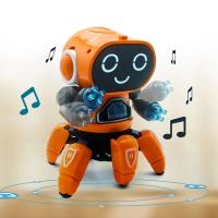 Niños Danza Robot Música LED 6 Garras Pulpo Robot Regalo de Cumpleaños Niños Educación Infantil Niños Niñas Regalos Creativos - details 5