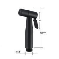 Rociador de Bidet y Ducha KKTNSG de Acero Inoxidable 304 Mezclador de Agua Caliente y Fría Montaje en Pared Horizontal Tipo de Spray - details 4