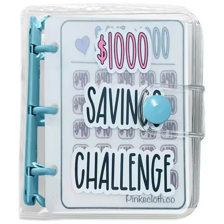 1000 Savings Challenge Binder, Money Saving Binder, Savings Challenges Book with Envelopes, Envelope Savings Challenge A - 1