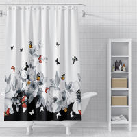 Cortina de ducha sin perforaciones, colores vivos, flor silvestre X 180cm, decoración de Athroom, flor colorida, uso multiusos - details 2