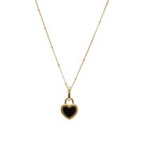 Colgante de amor de concha de doble cara premium de acero inoxidable Black King para mujer - details 5