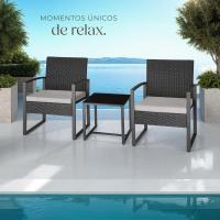 Conjunto de Jardín Exterior para 2 Personas Muebles de Jardín 2 Sillas con Almohadillas - details 7
