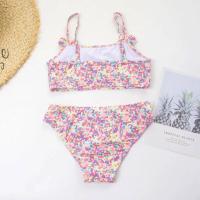Traje de baño con estampado de piedra triturada para niñas, traje de baño lindo y elástico, bikinis para bebés, ropa de surf para niños - details 3