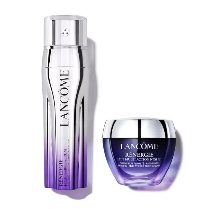 Dúo de cuidado de la piel con ácido hialurónico Lancôme - Rénergie H.C.F. Crema de noche multiacción Triple Serum & Rénergie - 1
