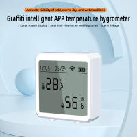 Sensor inteligente de temperatura y humedad con pantalla Digital LCD, Detector de termómetro interior para Alexa y Google - details 9