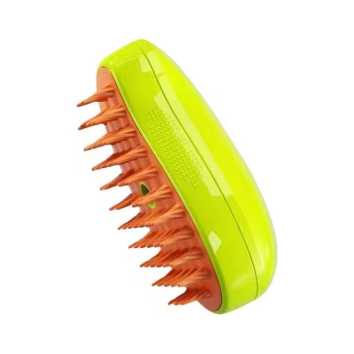 Steamy Mango Cat Brush, cepillo de vapor 3 en 1 para perros y gatos, elimina el pelo volador y enredado de las mascotas, cepillo de aseo con pulverizador de agua para suministros para gatos, peine para perros para desprendimiento y masaje - 1