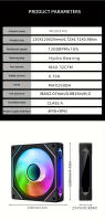 Ventilador de Refrigeración para PC con Efecto de Luz Ciclo Espejo ARGB, RPM 800-2000, Control PWM y Enfriamiento por Agua, Ventilador Refrescante de 120mm - details 10