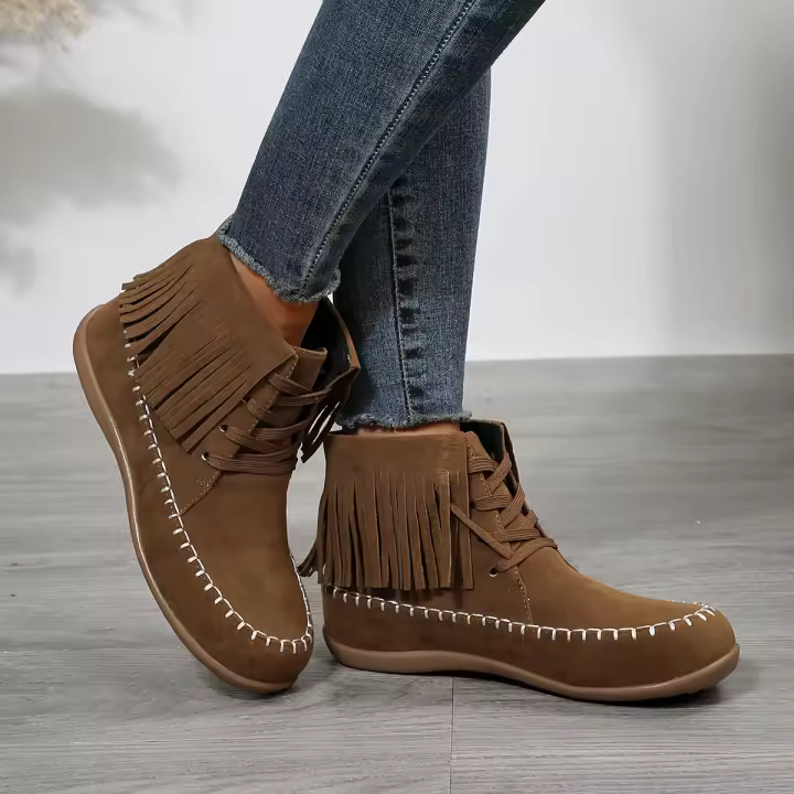 Botas planas Martin de moda para mujer, botas casuales de moda, otoño e invierno - 1