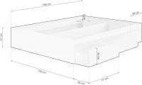 Cama Doble, Cama con Almacenaje, Medidas: 156 cm (Ancho) x 196 cm (Largo) x 37 cm (Alto) - details 2