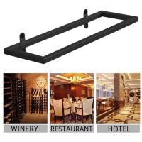 Soporte para vino, soporte de exhibición de vino colgante de Metal montado en la pared, estante para copa de vino, estantes flotantes para Bar, estante rústico para copa de vino - details 7