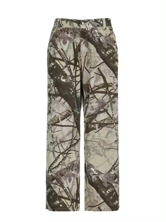 Pantalones de camuflaje de pierna recta con cintura elástica para mujer, cómodos y elásticos, nuevos en Original Classic - 1
