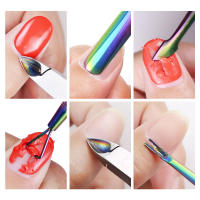 Parkson-Juego de 6 piezas, tijeras para cutículas de uñas, empujadores de acero inoxidable, cortaúñas de piel muerta de colores, cortador, herramientas de manicura - details 7