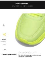 Zapatos deportivos de malla transpirables y ligeros para hombre de talla grande con borde cruzado, nueva suela suave de EVA, estilo moderno para correr y caminar - details 5
