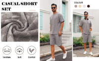 Conjunto Casual de Moda Verano 2025 para Hombres Camiseta con Manga Corta, Pantalones Cortos, Talla Grande - details 4
