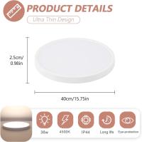 Goeco Plafones LED Modernos 36W, Luz Neutra/Blanca Fría, Montaje Semi-Flush, Eficiencia de Energía, Hilo de Lámpara LED de Alta Calidad - details 2