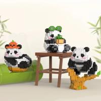 Figuras de bloques de construcción de la serie Panda para niños y niñas, Micro modelo, ladrillos de diamantes DIY, juguetes de cumpleaños - details 2
