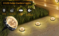 4pcs Luces de Suelo Solar de 8LED para Jardín Patio Césped - details 0
