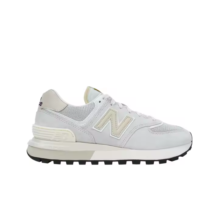 Zapatos Casuales de Moda para Hombres NB 574 Legacy Ivory Exterior de Cuero Sintético - 1