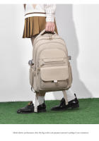 Mochilas versátiles de color sólido de gran capacidad para hombres y mujeres, mochilas casuales y sencillas para parejas - details 6