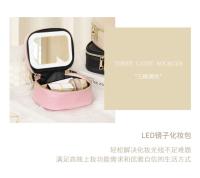 Bolsa de Maquillaje Luminosa Portátil Organizador de Cosméticos con Espejo - details 1