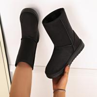 Botas de nieve antideslizantes para mujer, botines planos de suela gruesa, estilo retro elegante, a la moda, aptos para el día a día casual, invierno, 2025 - details 16
