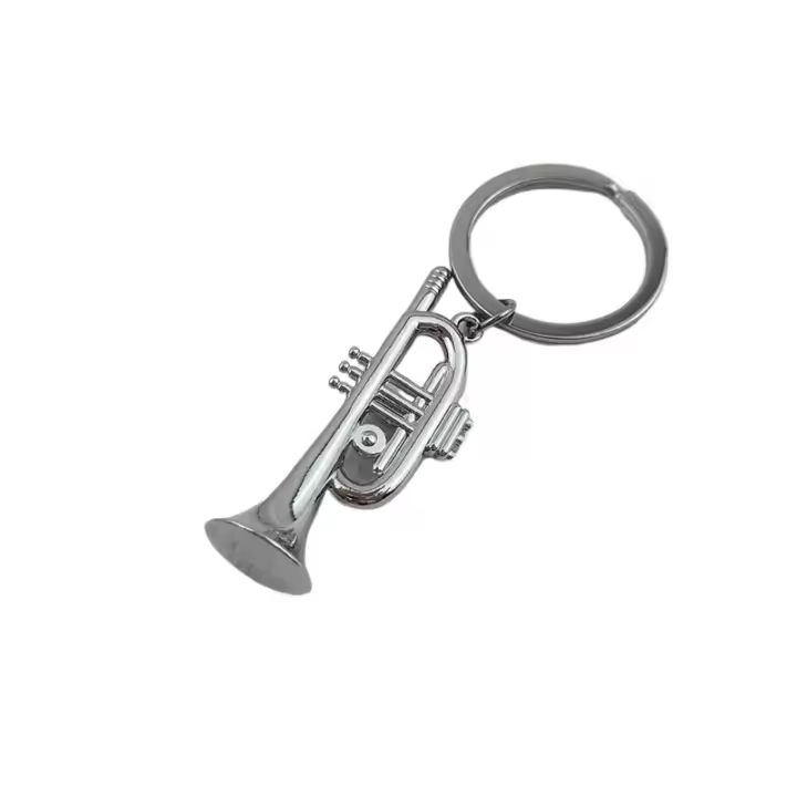 Llavero de Trompeta en Forma de Instrumento Accesorio de Coche con Estilo - 1