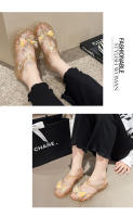 Zapatos de gelatina de cristal, sandalias para niños con purpurina y mariposa - details 20