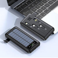 Banco de pantalla Digital con Cable integrado con energía Solar, fuente de alimentación móvil portátil de gran capacidad para exteriores de 20000mAh - details 1