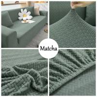 Funda sofá engrosada salón, funda elástica jacquard 1/2/3/4 plazas, sofá rinconera en L, funda sofá elástica de punto, todo incluido, cojín sofá perezoso, simple moderno - details 2