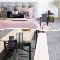Clip desmontable en soporte para taza de escritorio, Clip de Metal, soporte giratorio antiderrames para auriculares, fácil instalación, ahorro de espacio - details 3