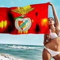 Club de fútbol b-benfica baño microfibra suave absorbente de agua transpirable para niñas niños toalla de playa decorativa de dibujos animados - details 2