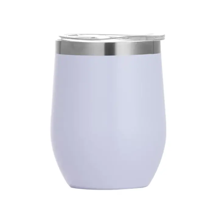 Huevera de acero inoxidable de doble capa de 12 oz con tapa, vino tinto, café, cocina y comedor - 1