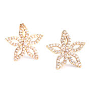 Colgantes de latón y circonita de Color dorado de 18K, varios dijes de flores, joyería artesanal de alta calidad, accesorios para collar y pendientes - details 0