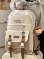 Mochila Escolar De Color Suave Para Niña, Estilo Universitario, Versión Coreana, Con Letras Simples, Para Estudiantes De Primaria Y Secundaria - details 1