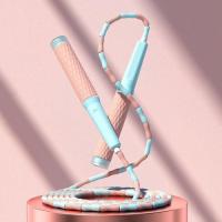 Cuerda de saltar con cuentas segmentadas, longitud ajustada, enredos libres, cuerda de Fitness para niños, hombres y mujeres - details 2