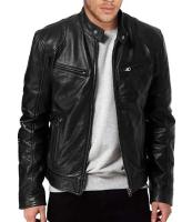 Chaqueta de cuero para hombre Chaqueta sintética suelta casual de cuero Pu - details 4