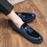 Zapatos informales puntiagudos para hombre Oxford, vestido de cuero de gamuza, superventas, moda 2025 - details 6