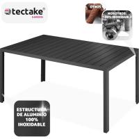 Mesa de Jardín Exterior de Aluminio 150x90x74,5cm Diseño Terraza con Patas Ajustables - details 11