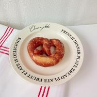 Celebridad de Internet plato de cerámica de alto valor estilo coreano ins plato de postre de crema retro plato de desayuno plato de pasta occidental - details 8
