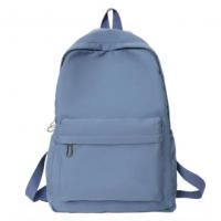 Mochila escolar impermeable para mujeres, mochila escolar de gran capacidad, cremallera suave, color sólido, mochila casual para - details 8
