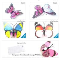12 Uds. De alas de doble capa Multicolor, pegatina de pared 3D, imán de PVC, mariposas, fiesta, dormitorio de niños, nevera r magnética - details 3